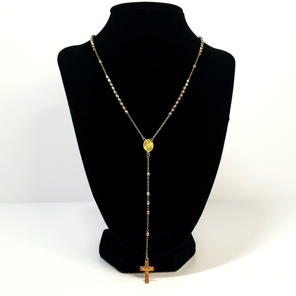 Kohl's 925 Gold Plated Rosary Women's Necklace New With Tag Size 20 Inches